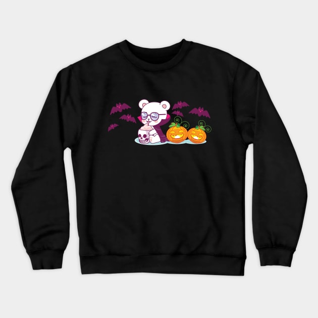 Spooky Bear Vampire Crewneck Sweatshirt by cocorf